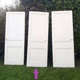 Communication door H218.5xL80cm, old panelled and moulded.