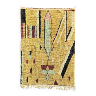 Modern Boujad Moroccan Berber rug in wool.