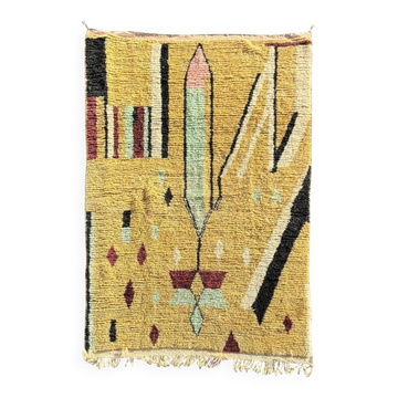 Modern Boujad Moroccan Berber rug in wool.
