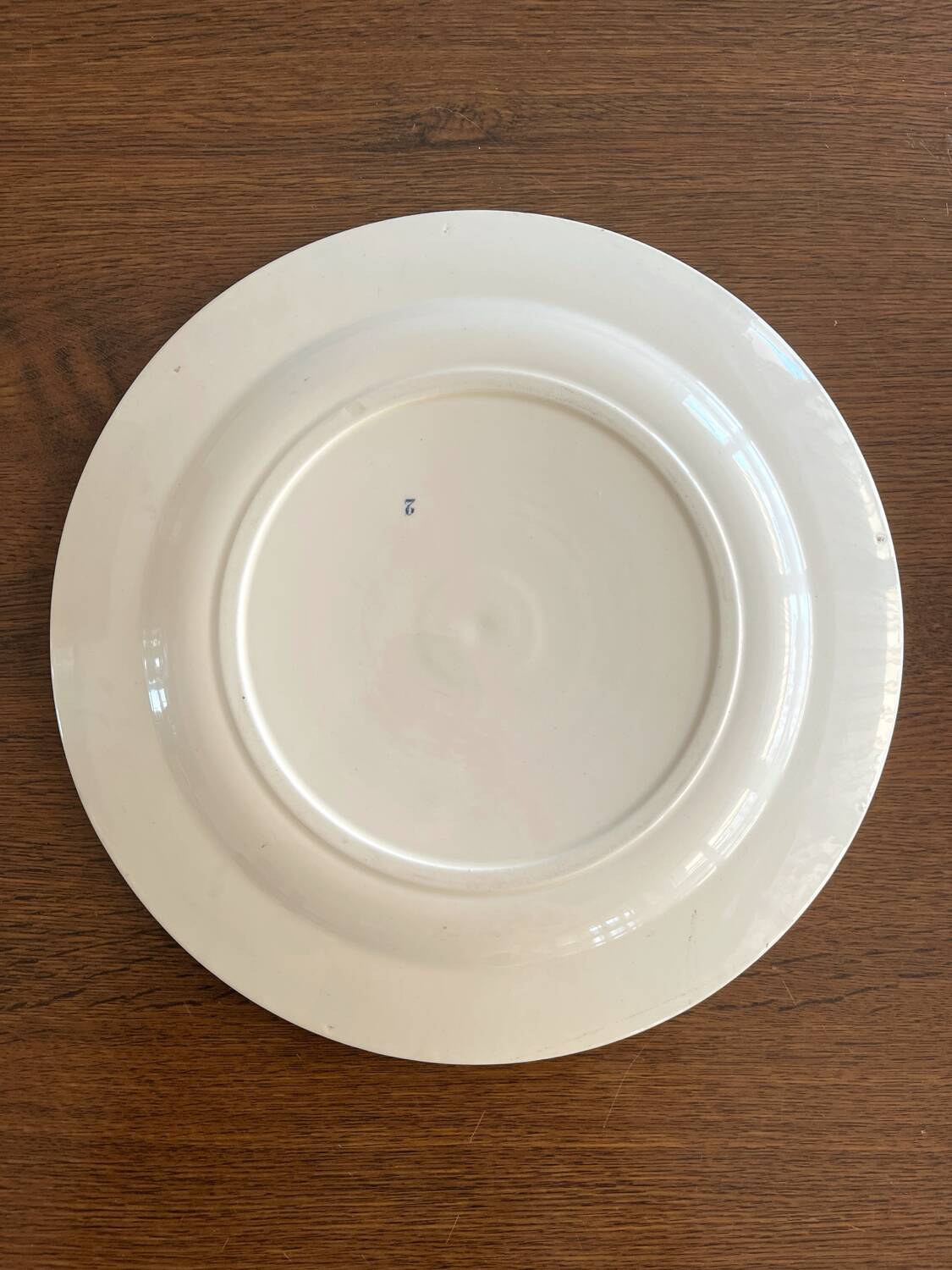 Round ironstone dish "Louis XVI" Clairefontaine earthenware