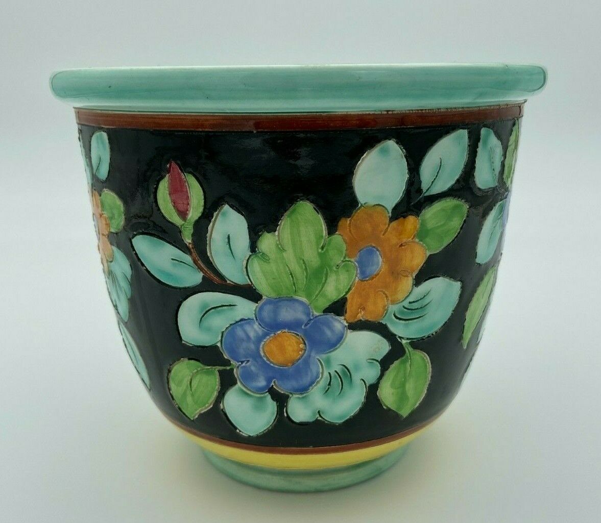 Cerart monaco cerart 3,811 polychrome decor floral 1950