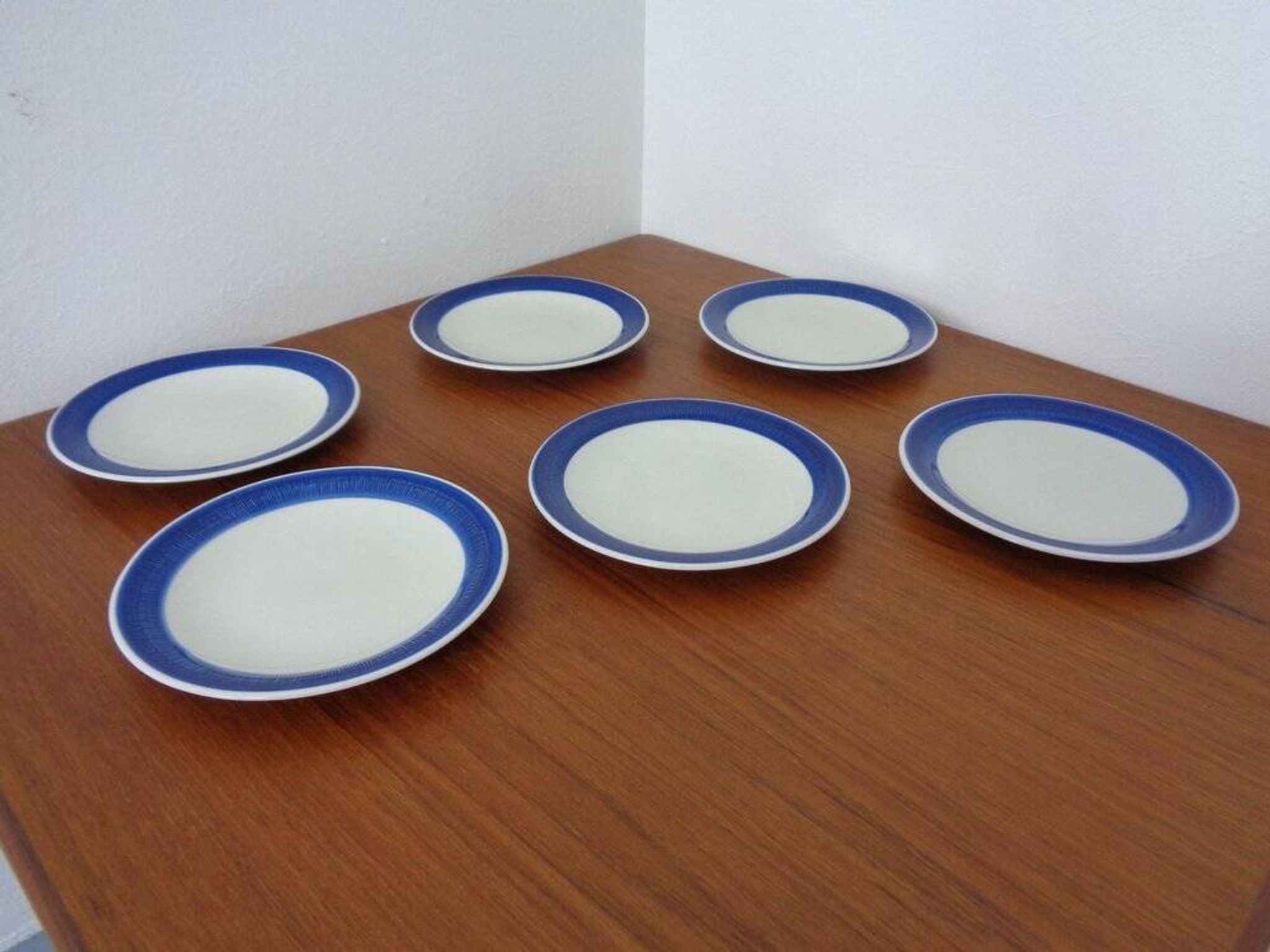 Swedish Stoneware Koka Plates by Hertha Bengtson for Rörstrand, 1960s, Set of 6