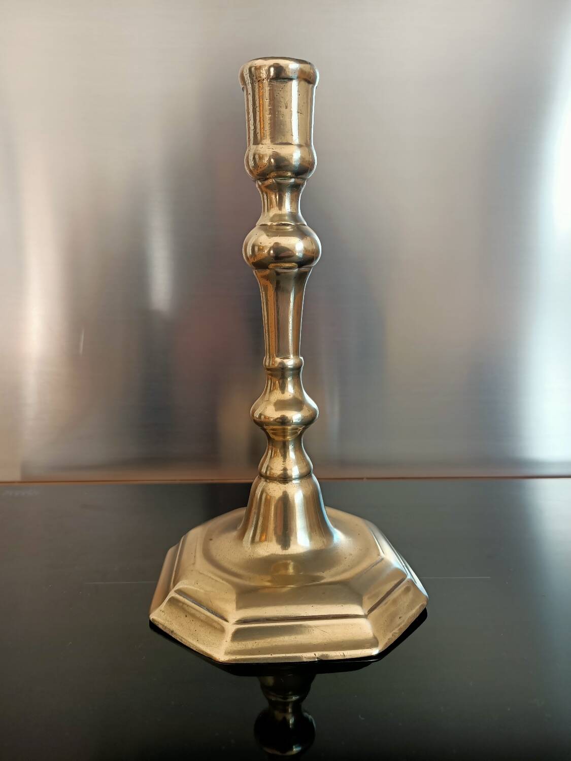 Gilded bronze candle holder