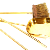 Solid brass fireplace servant 3 accessories