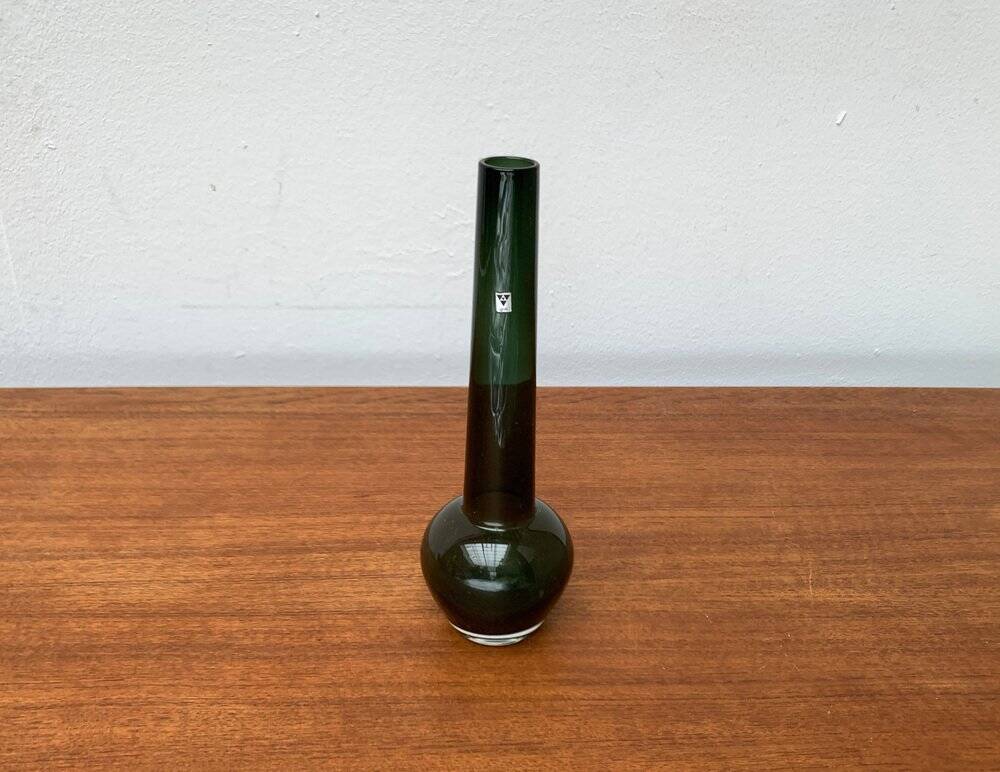 Mid-century German minimalist glass vase by Gral, 1960s.