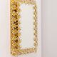 Spectacular backlit mirror in gilded brass and crystal glass by Palwa, Germany.