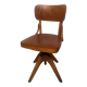 Office chair blond wood 50-60s vintage