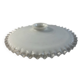 Abat-jour ancien en opaline blanche 25,5cm