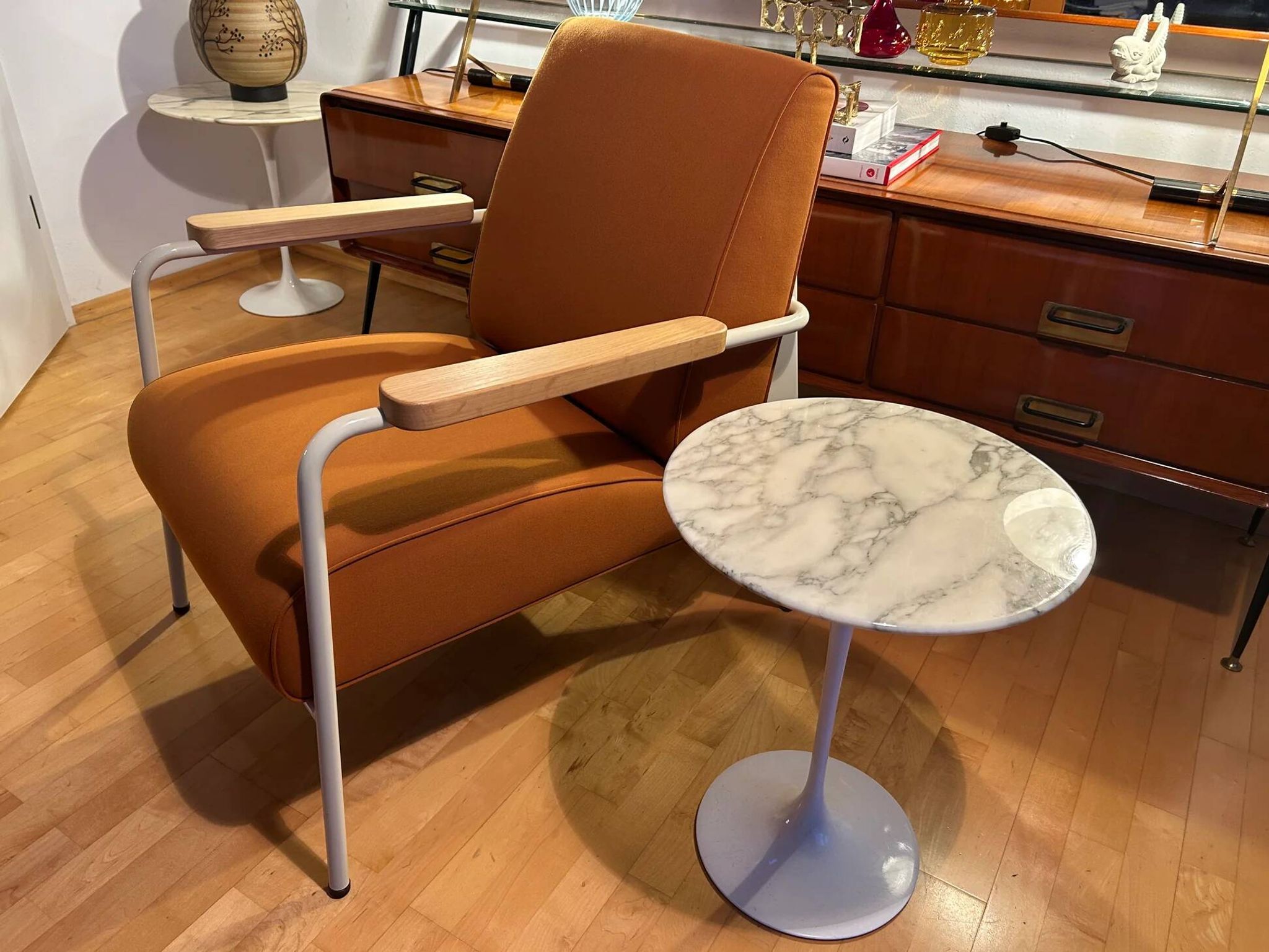 Armchair designed by Jean Prouvé in 1939, by Vitra, Switzerland.