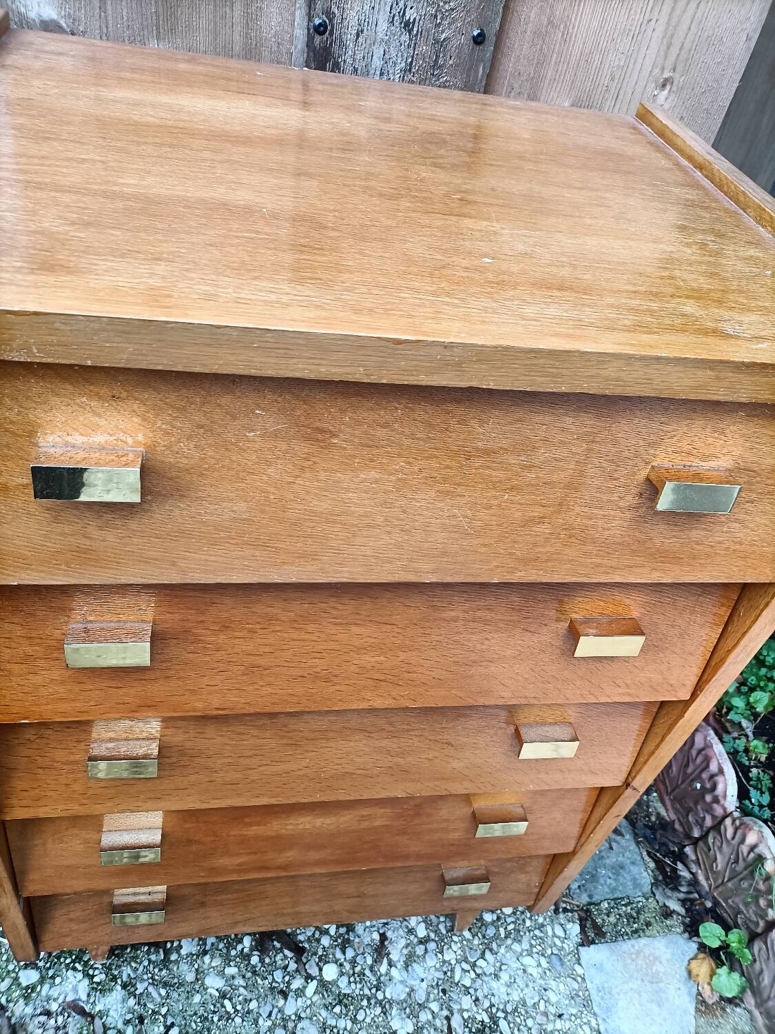 Vintage chiffonier with compass feet