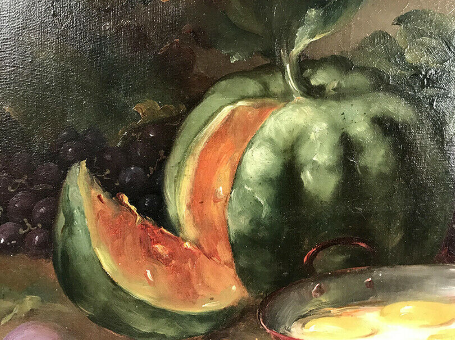 Oil on canvas, still life by Dubouchet