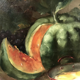 Oil on canvas, still life by Dubouchet