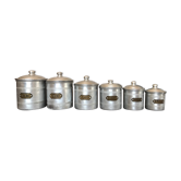 Pots anciens en fer blanc