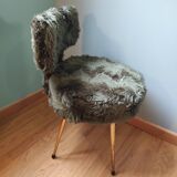 Green "moumoute" chair 1970 Pelfran