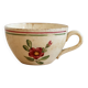 Antique ironstone coffee cup, patinated Sarreguemines – Floral decoration