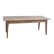 Large antique farmhouse table with 2 drawers in raw solid wood.