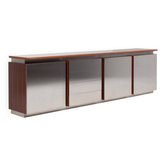 Brown Acerbis cabinet with chrome doors