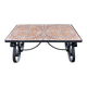 Vintage ceramic and wrought iron coffee table from around 1970.