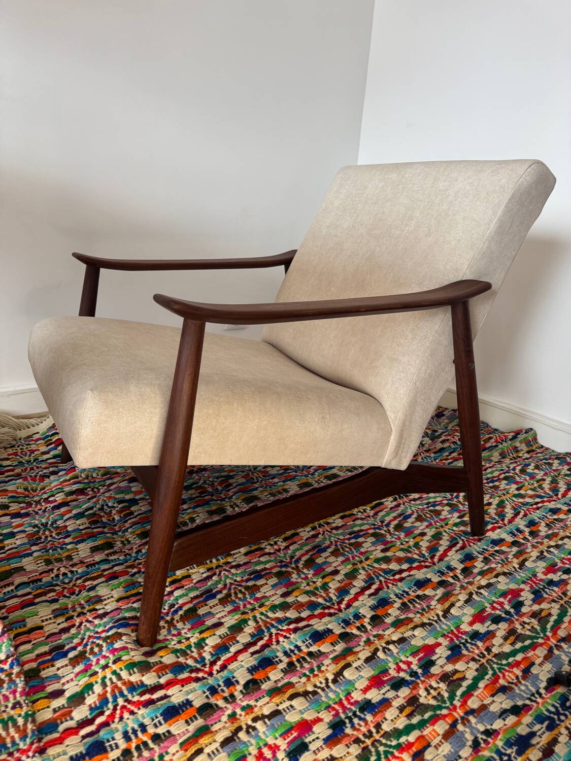 Fauteuil scandinave en teck, années 1960