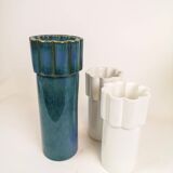 Modern Scandinavian set of 3 Konvex vases by Karin Björquist Gustavsberg, Sweden.