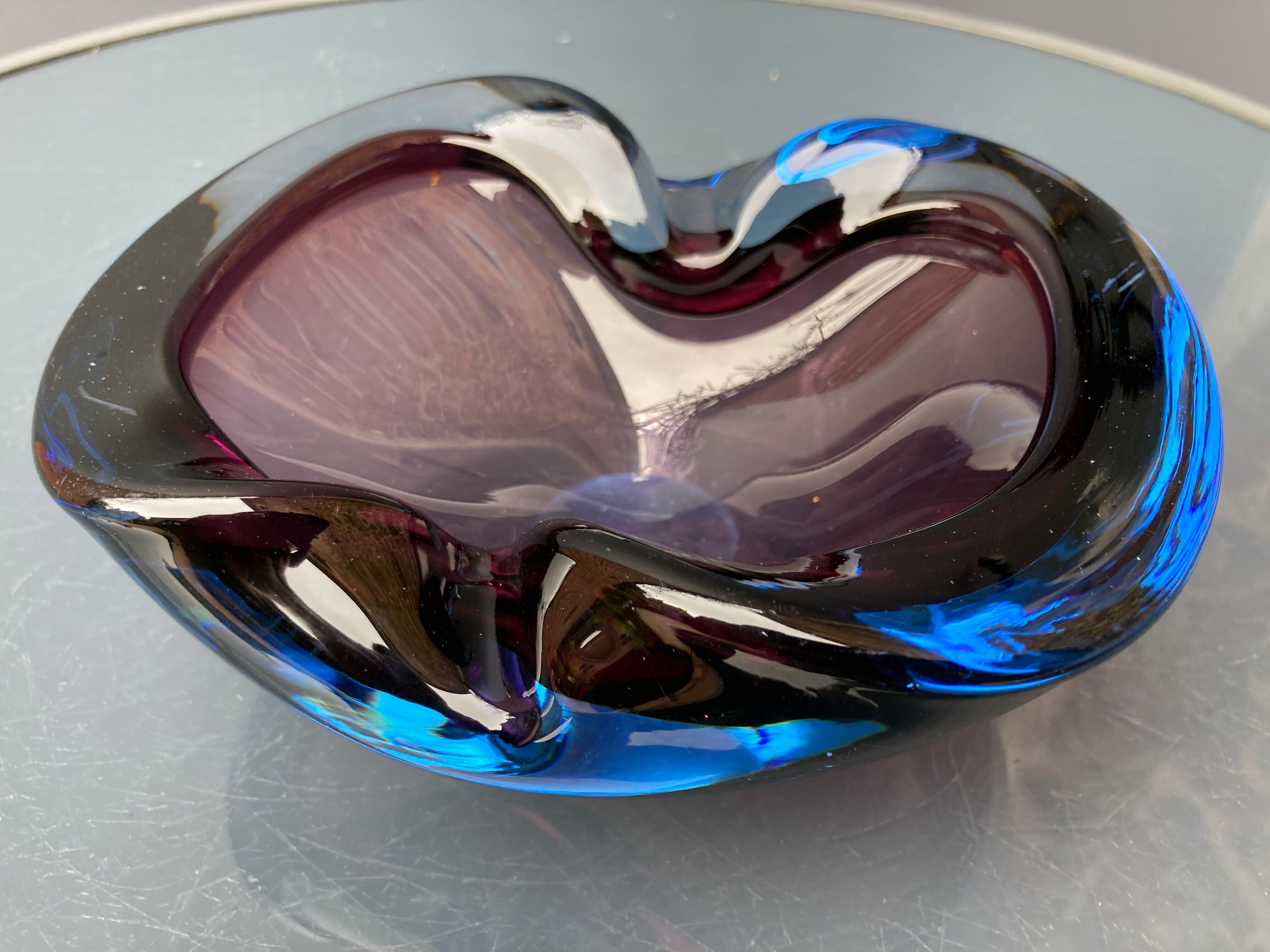 Murano crystal ashtray 1970
