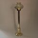 Norwegian Tall Odel Brass Candleholder with green shade 1960s