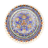 Turkish plate of Kutahya with floral and ethnic motifs