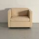 Canapé en cuir blanc du milieu du siècle et 4 fauteuils club cubiques Charles Pfister pour Knoll
