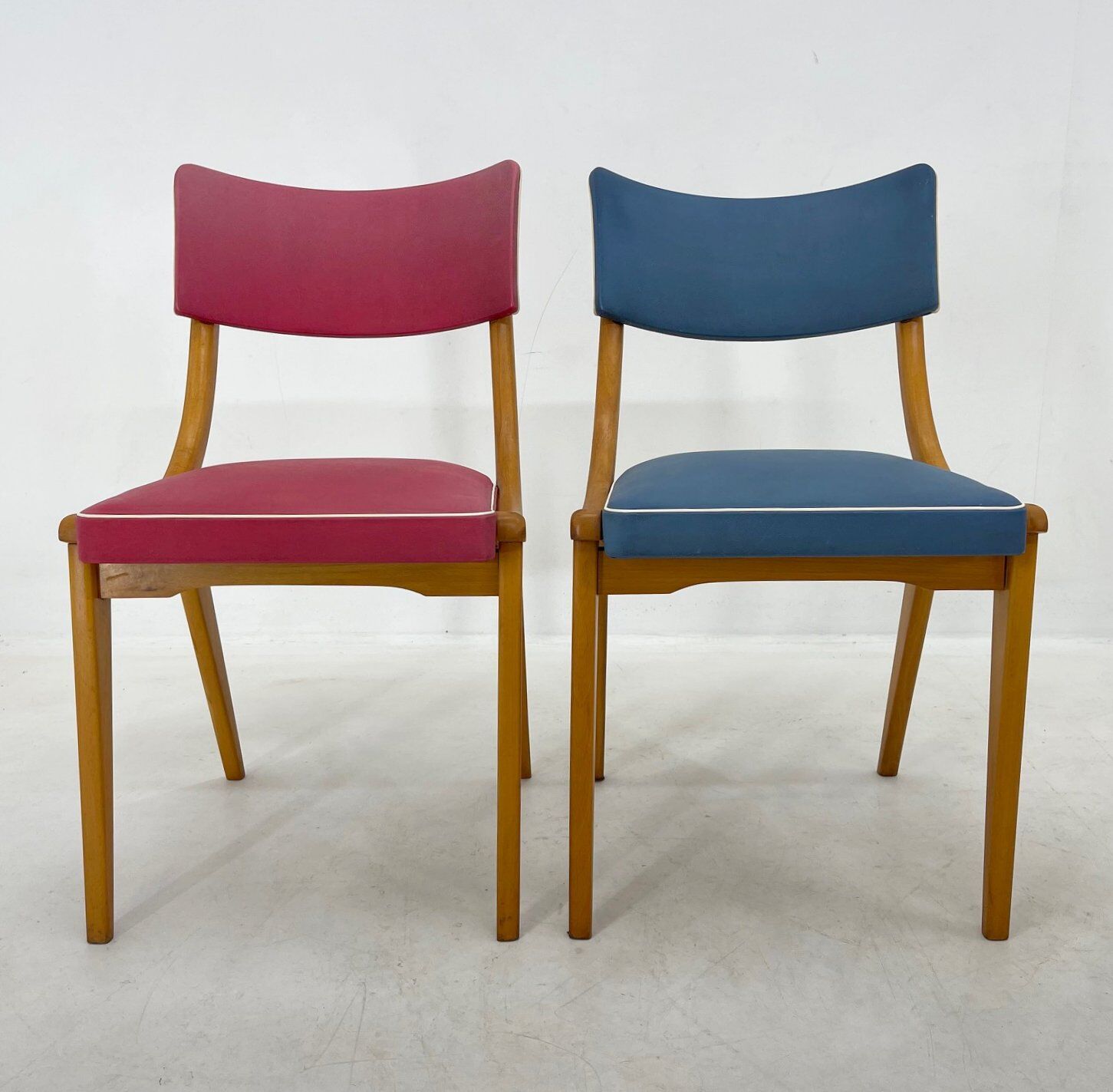 Set of 2 Colourful Vintage Chairs, Germany, 1960's
