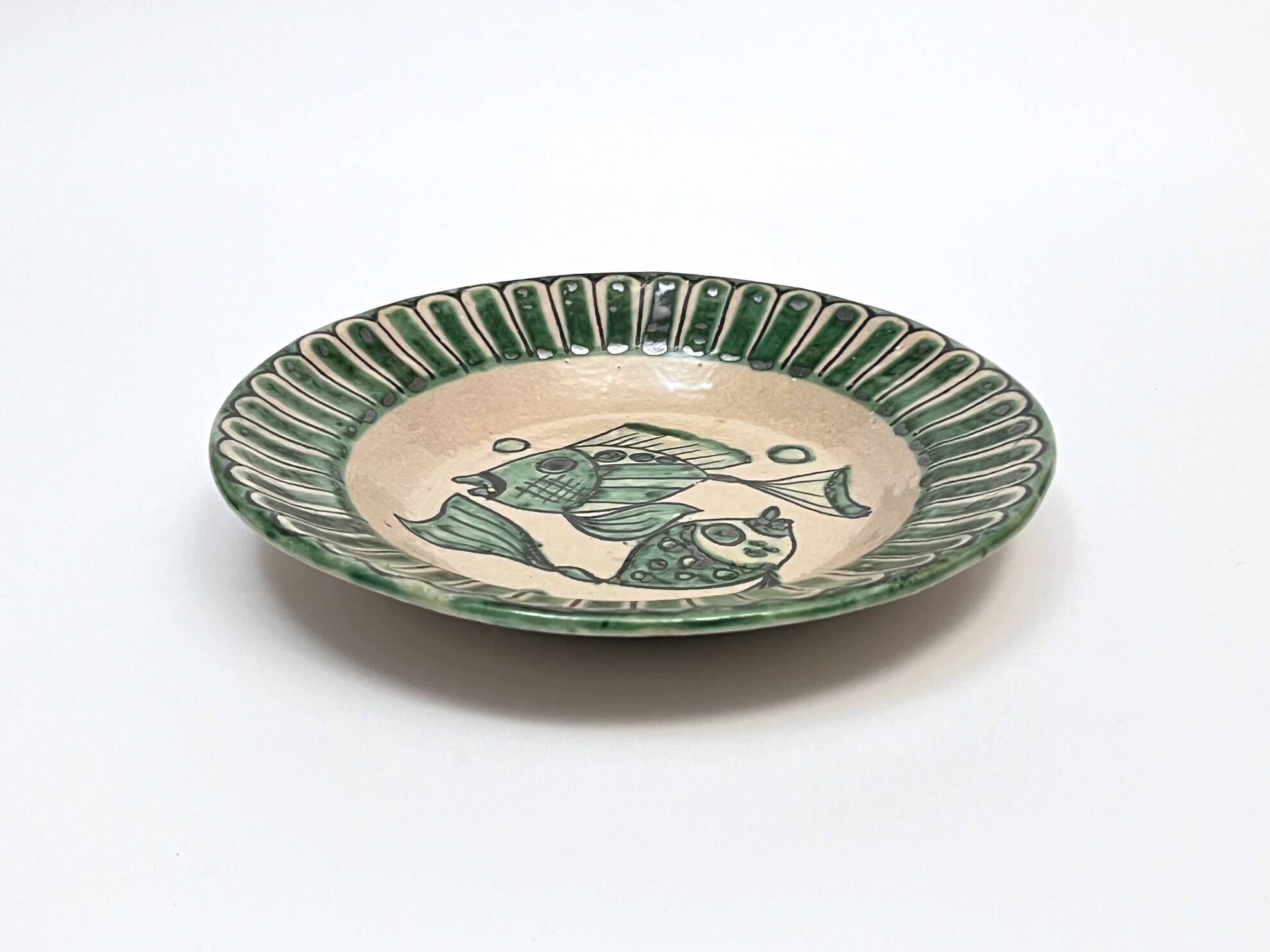 4 Vietri plates decorated by Fabbrica Ceramica Avallone, 1930s