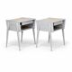 Set de 2 tables de chevet en chêne, suède, 1960
