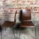 Vintage Scandinavian chairs in thermoformed wood 1970