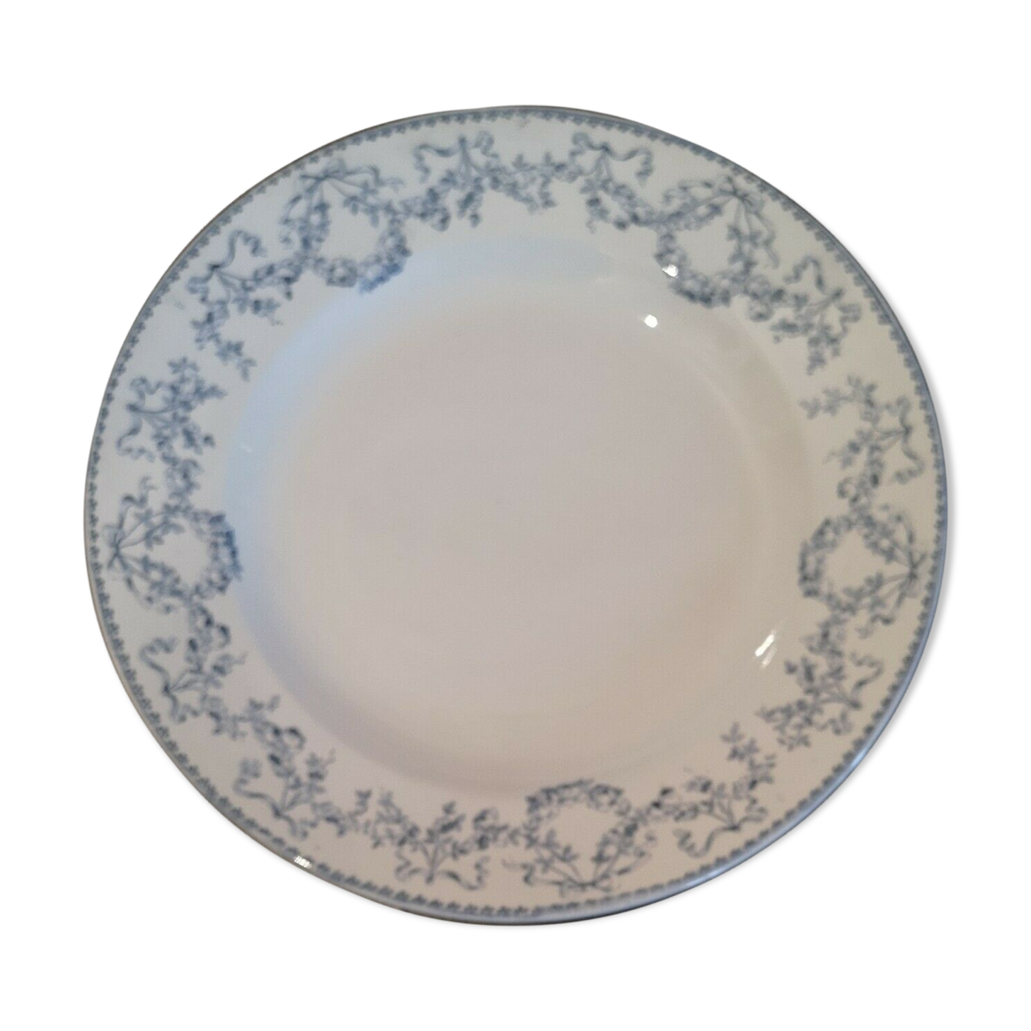 Round dish in Earthenware Sarreguemines Model Mozart