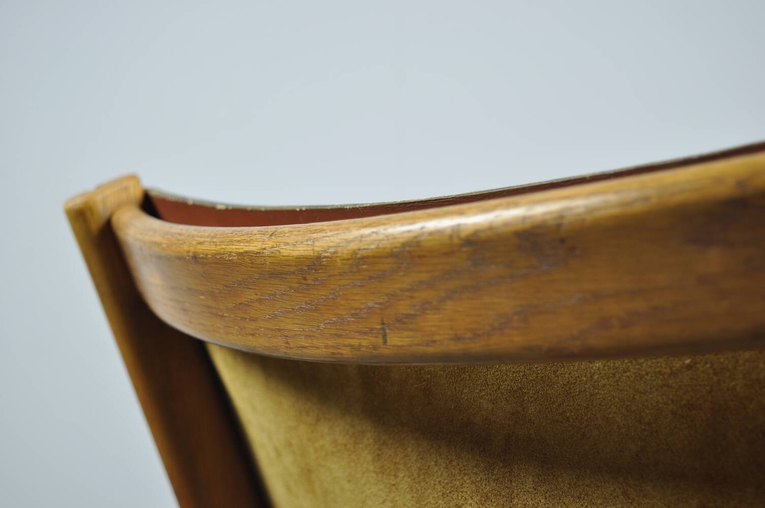 A/S MIKAEL LAURSEN / vintage leather armchair / Illum Wikkelsø / Denmark 1960s