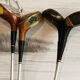Burton golf bag and vintage clubs