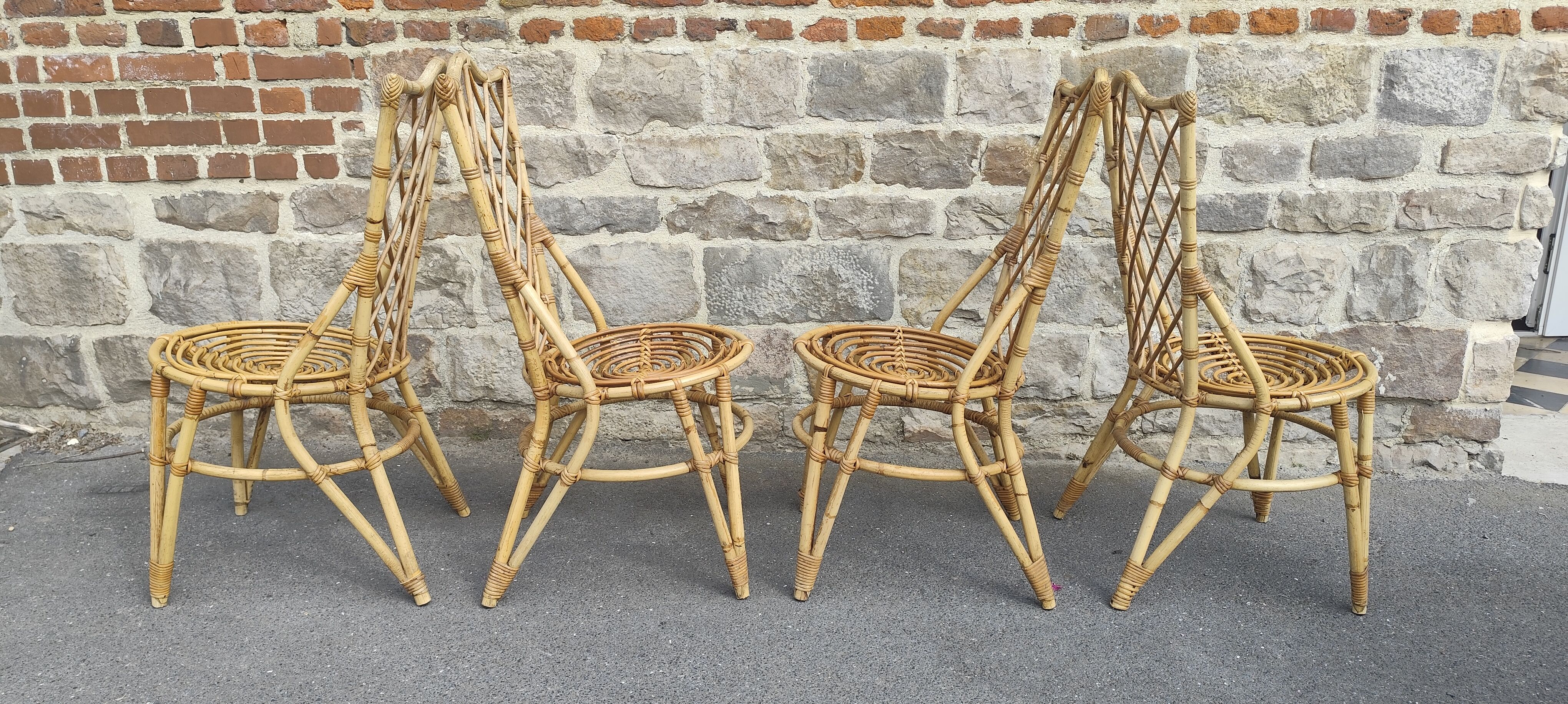 Lot de 4 chaises Louis Sognot