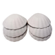 Set of 6 porcelain scallop shells for the oven