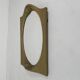 Oval gold mirror with faceted edge, 1950s