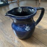 Navy blue stoneware pitcher