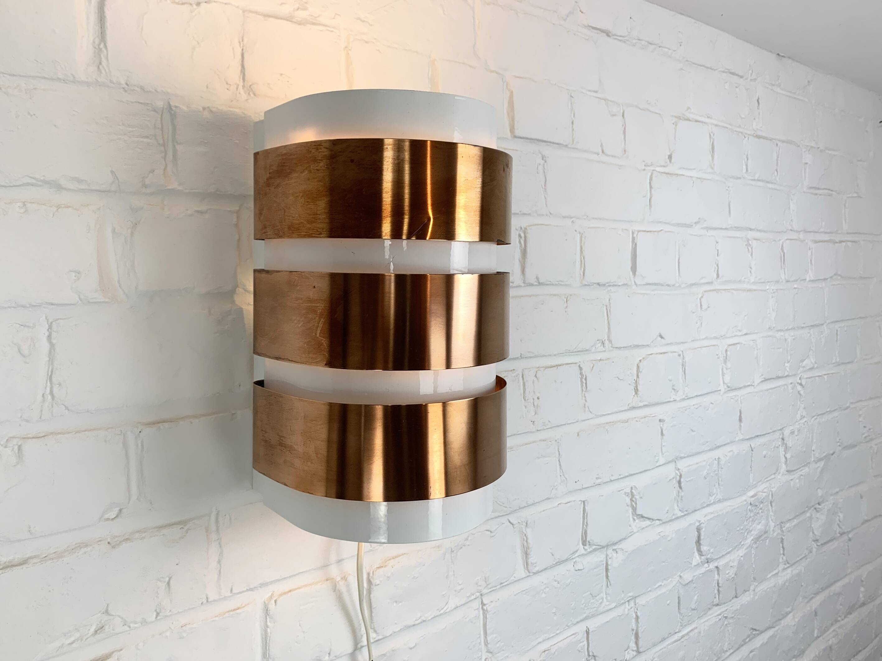 V-155 wall lamp Hans-Agne Jakobsson AB Markaryd, Sweden, copper, 1960s
