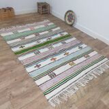 Handmade wool Berber rug 205 X 145 CM