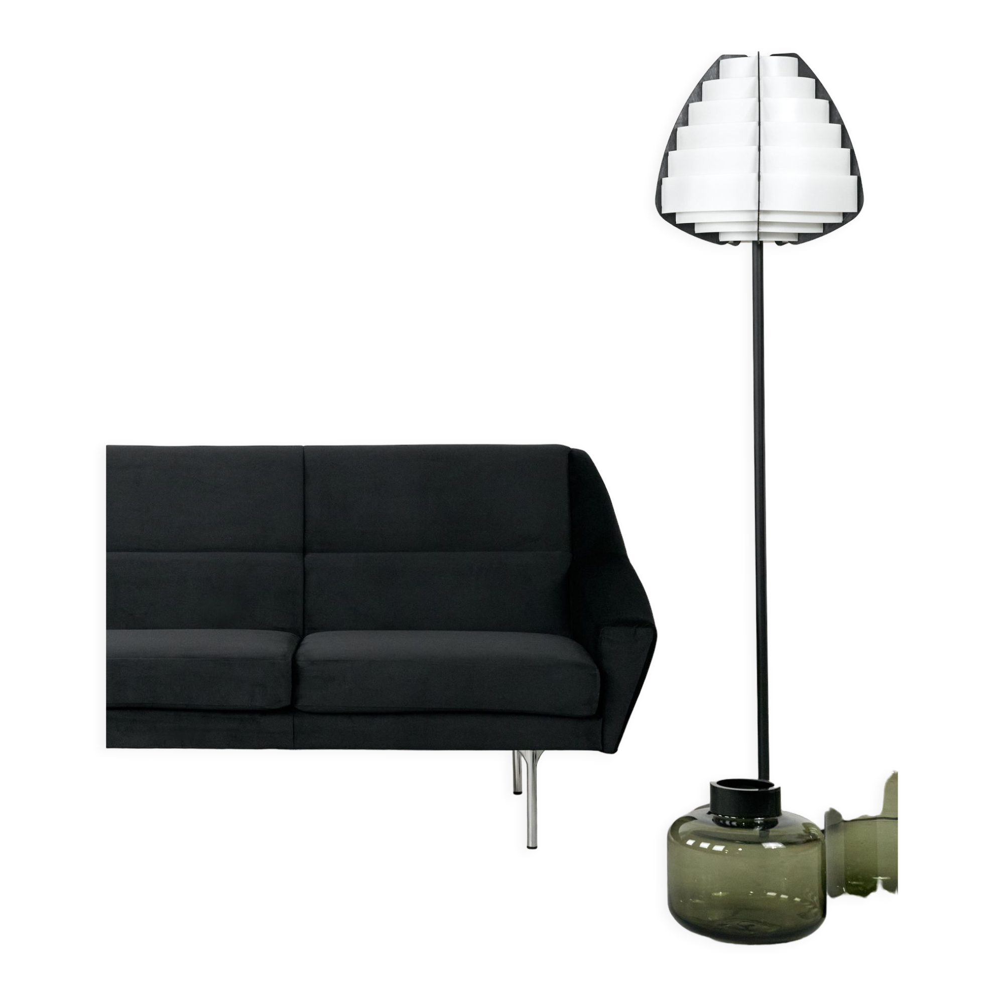 Black Skagen sofa, Scandinavian design