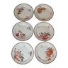 Lot de 6 assiettes Sarreguemines décor floral