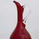 Vase carafe élégante en verre rouge