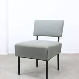 Mid-century Bauhaus Style Easy Chairs in Grey Fabric