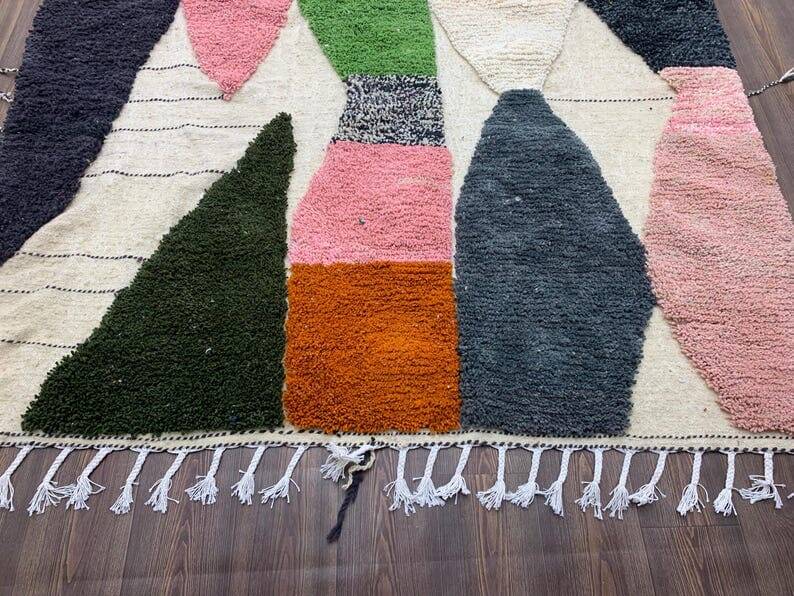 Tapis en laine pure fait main traditionnelle taille 150 x 250 cm