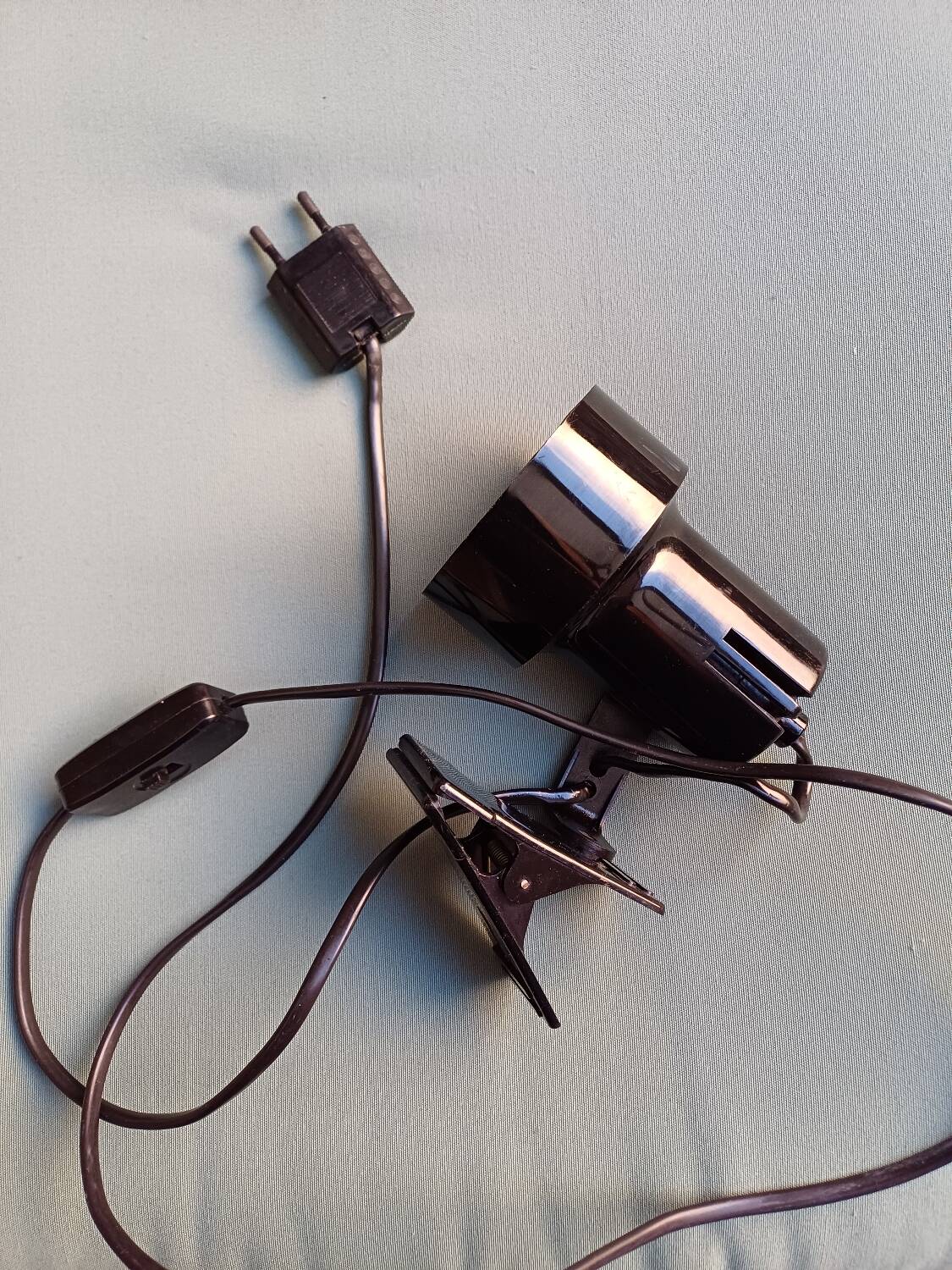 80's black clamp spot lamp