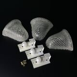 Original Murano wall lamps, Italy, 1970s