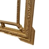 Louis XVI style mirror with glazing beads in gilded wood - 19th century
