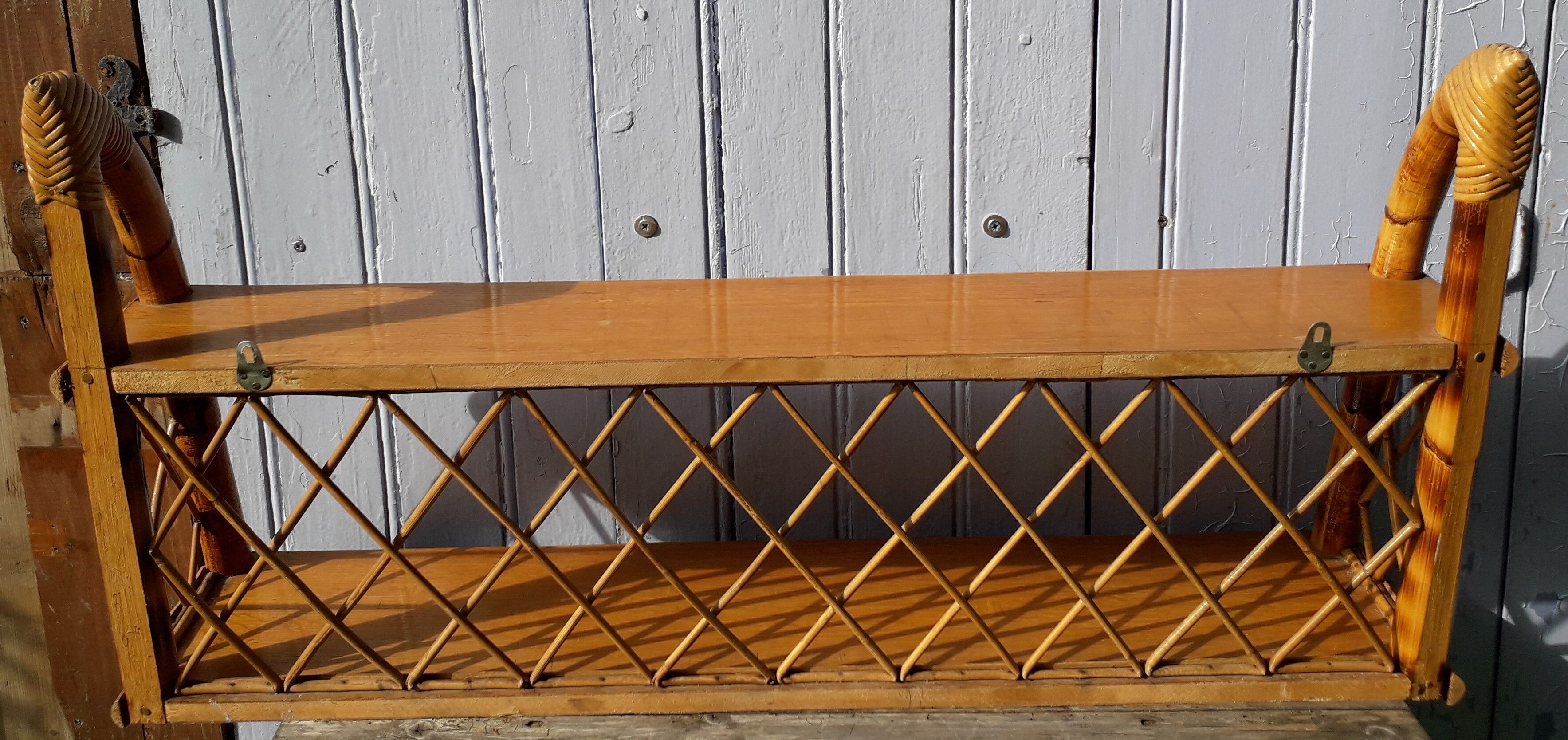 Rattan shelf